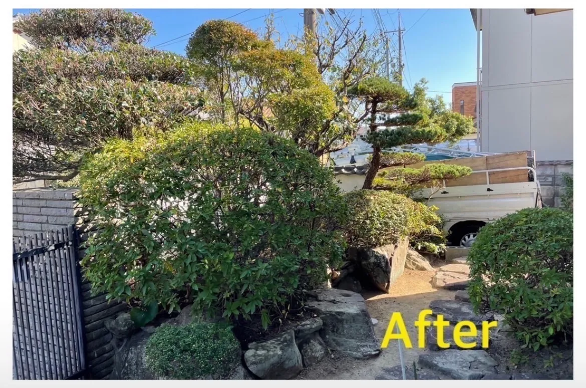 千葉県香取市にて、伸び放題だった庭木の剪定や消毒などの管理を行いました！